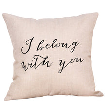 Load image into Gallery viewer, Rustic Chic Typography ~ Decorative Pillow Cover